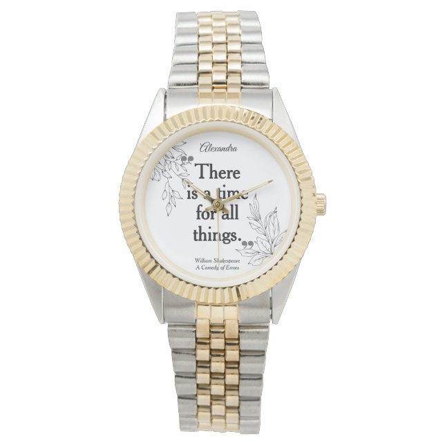 Montre Citation de Shakespeare pour conservation moderne  (devant)