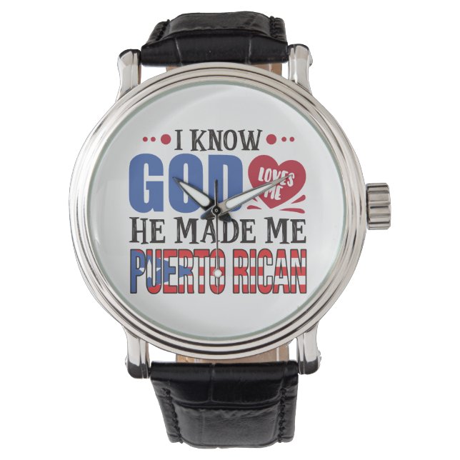 Montre Citation du patrimoine de Porto Rico drôle (devant)