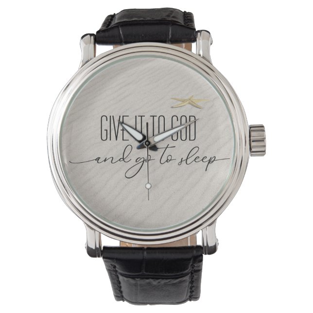 Montre Citation Inspirante Sur Le Sable De Plage (devant)