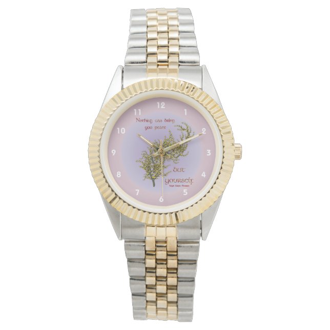 Montre Citation Inspirationnelle de la paix intérieure (devant)