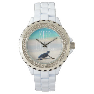 Montre Citation Motivationnelle Continuer à aller Turtle 