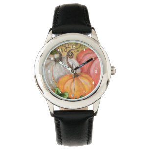 Montre Citrouille - Aquarelle Art