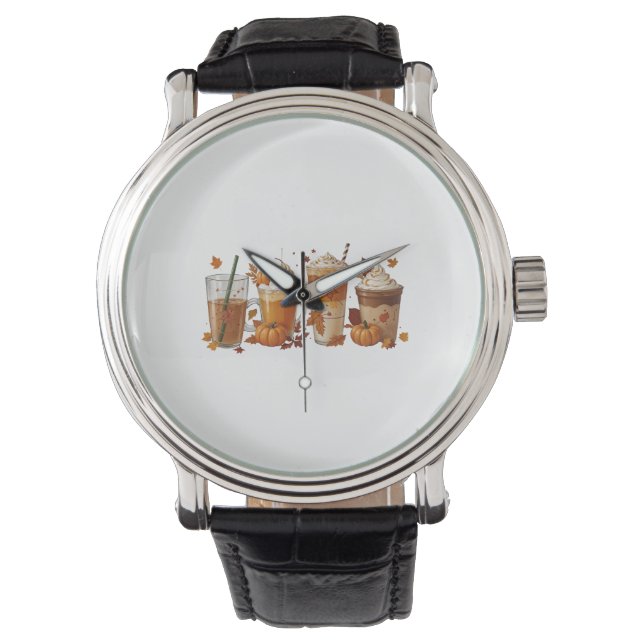 Montre Citrouille de café d'automne (devant)