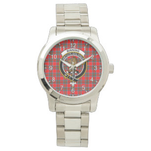 Montre Clan Classic Intemporel Binning Tartan Badge Plaid
