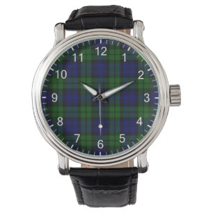 Montre Clan Classic intemporel Campbell Tartan Plaid Cade