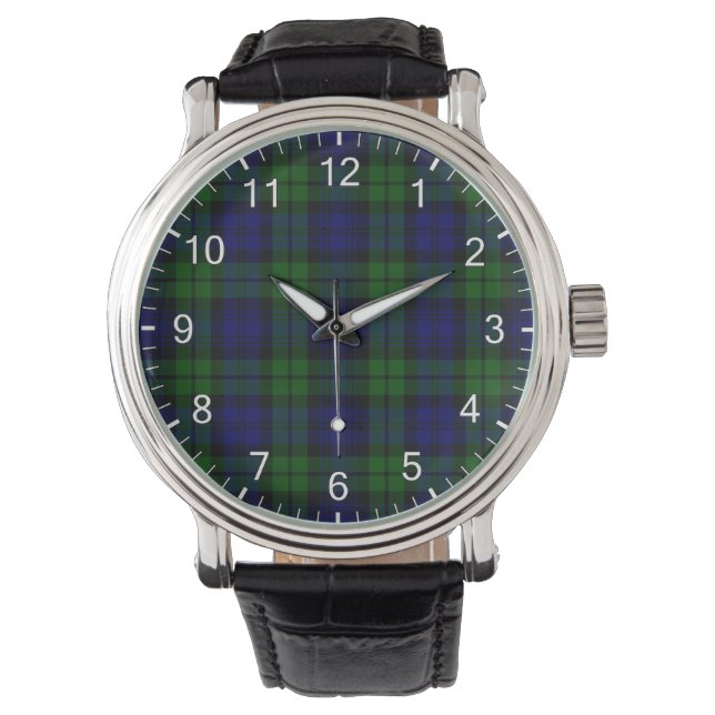 Montre Clan Classic intemporel Campbell Tartan Plaid Cade (devant)