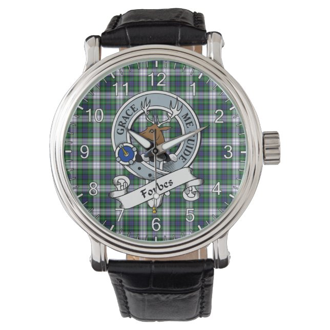 Montre Clan Classic intemporel Forbes Robe Badge Tartan (devant)