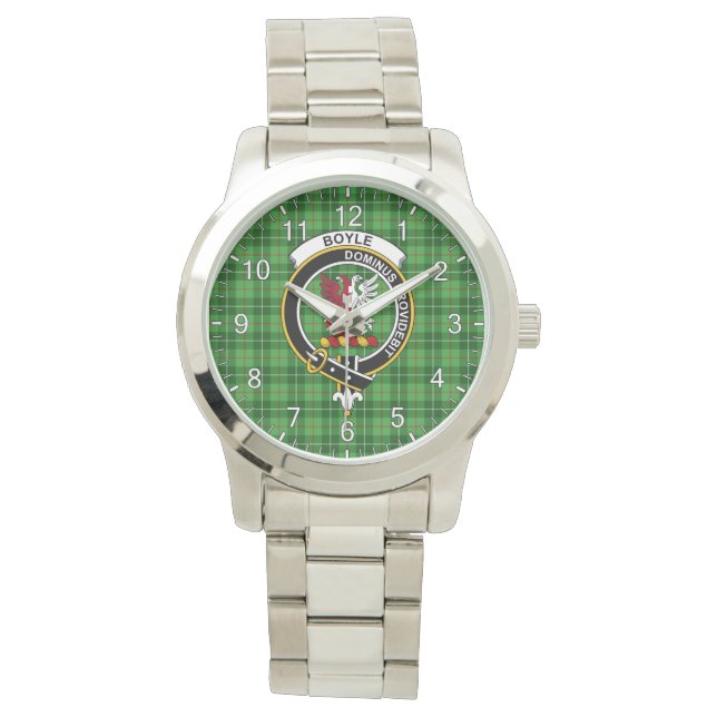 Montre Clan Classic Sans Temps Boyle Tartan Badge Plaid G (devant)