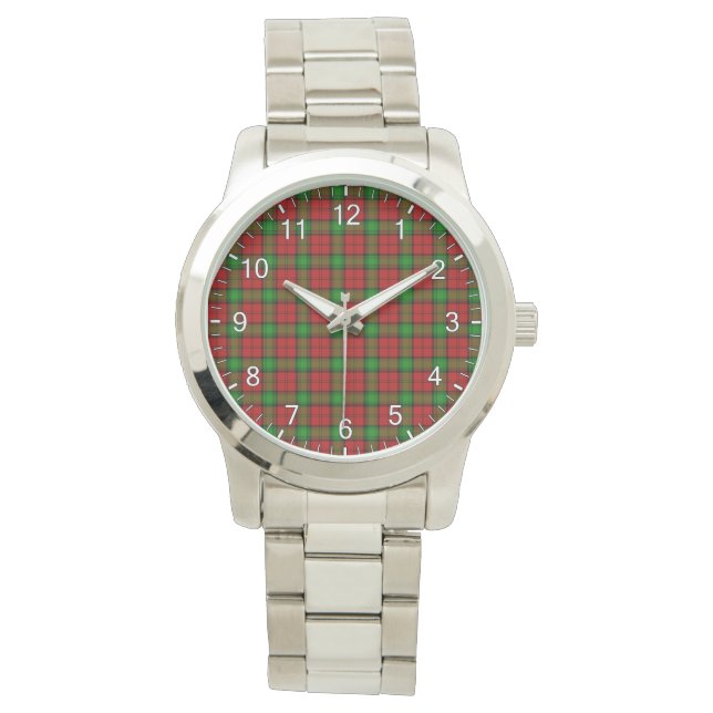Montre Clan classique intemporel Auchinleck Plaid Tartan  (devant)