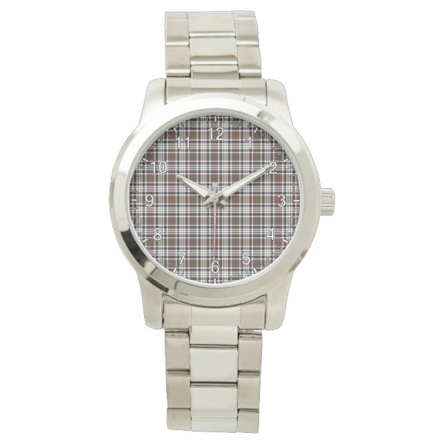Montre Clan classique intemporel Borthwick Tartan Plaid G (devant)