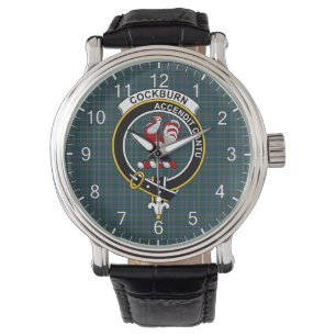 Montre Clan classique intemporel Cockburn moderne Tartan