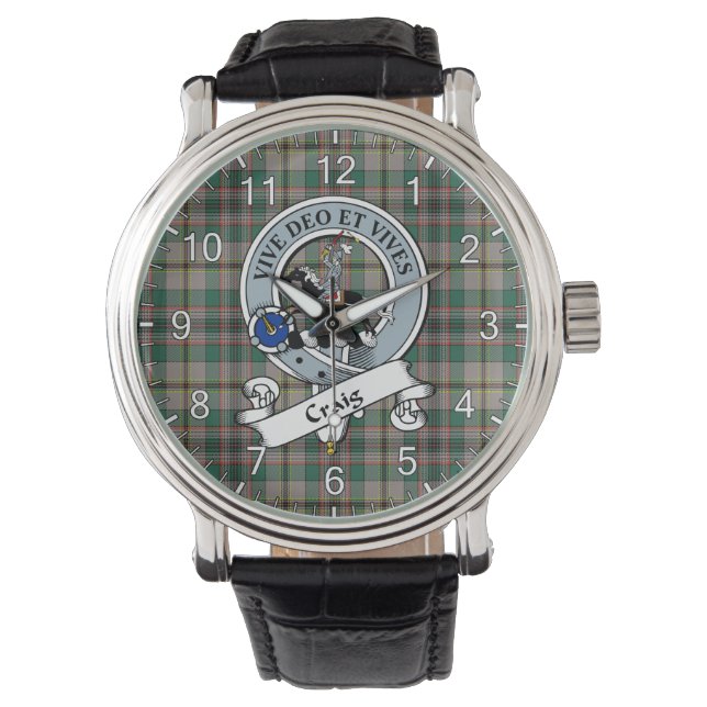 Montre Clan classique intemporel Craig Ancien Badge Tarta (devant)