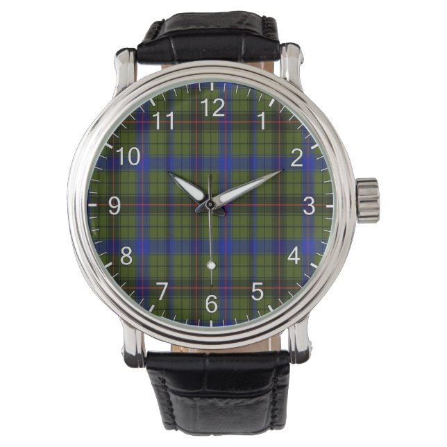 Montre Clan classique intemporel Dawson Tartan Plaid Cade (devant)