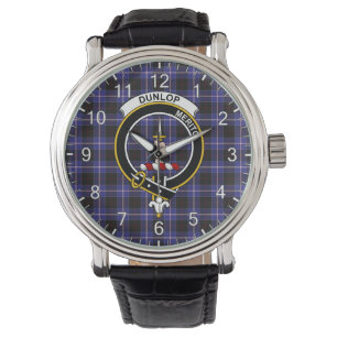 Montre Clan classique intemporel Dunlop Tartan Badge Plai