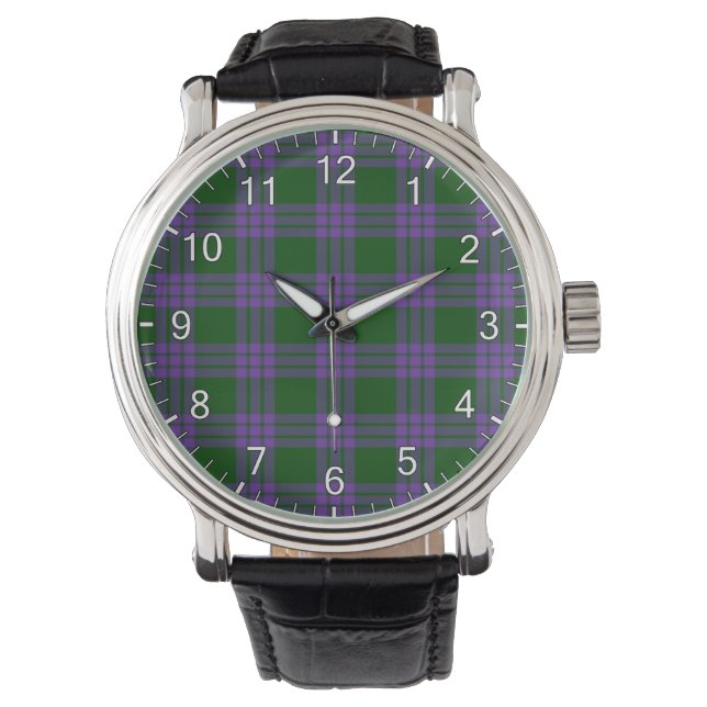 Montre Clan classique intemporel Elphinstone Tartan Plaid (devant)