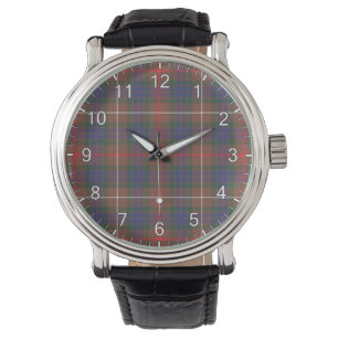 Montre Clan classique intemporel Fraser Chasse Tartan mod