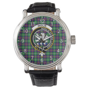 Montre Clan classique intemporel Inglis Insigne Tartan mo