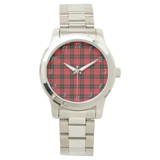 Montre Clan classique intemporel Tête d'Aikenhead Plaid T (devant)
