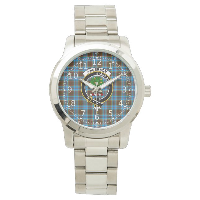 Montre Clan classique sans temps Anderson Tartan Plaid Ca (devant)