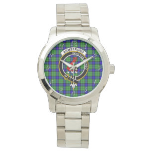 Montre Clan classique sans temps Armstrong Tartan Plaid C