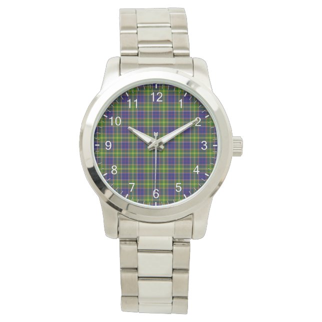 Montre Clan Classique Sans Temps Arnott Plaid Tartan Plai (devant)