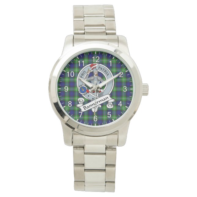 Montre Clan Classique Sans Temps Bannerman Badge Tartan P (devant)