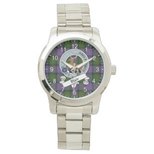 Montre Clan Classique Sans Temps Blair Tartan Badge Plaid