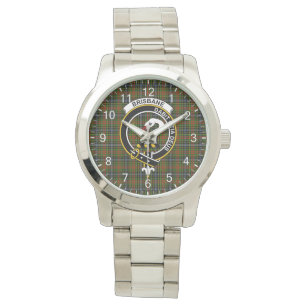 Montre Clan classique sans temps Brisbane Tartan Badge Pl