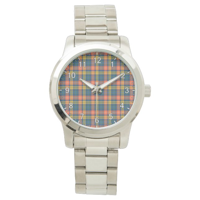 Montre Clan classique sans temps Buchanan Tartan Plaid Ca (devant)