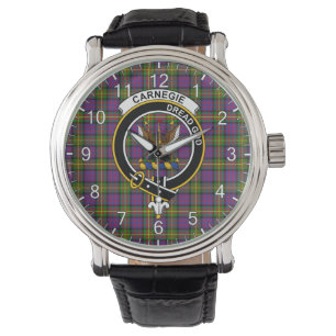 Montre Clan classique sans temps Carnegie Tartan Badge Pl