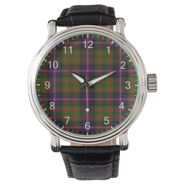Montre Clan classique sans temps Cochrane Tartan Plaid Ca (devant)