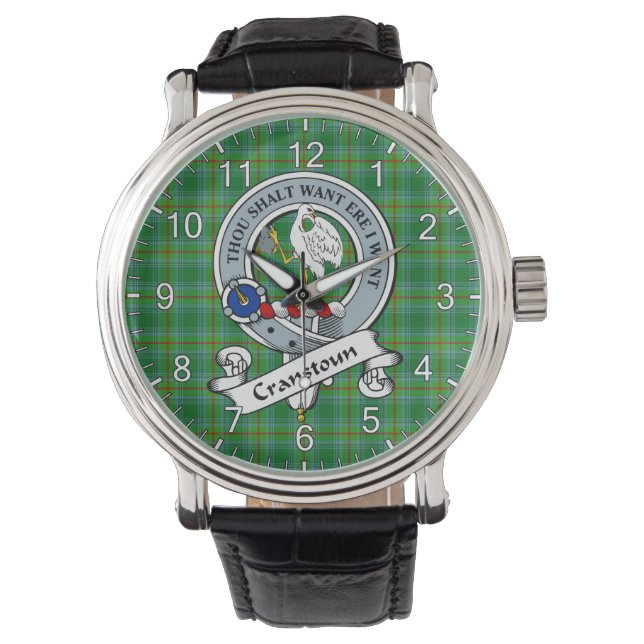 Montre Clan classique sans temps Cranstoun Ancien Badge T (devant)