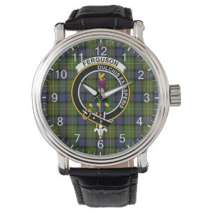 Montre Clan classique sans temps Ferguson Insigne Tartan 