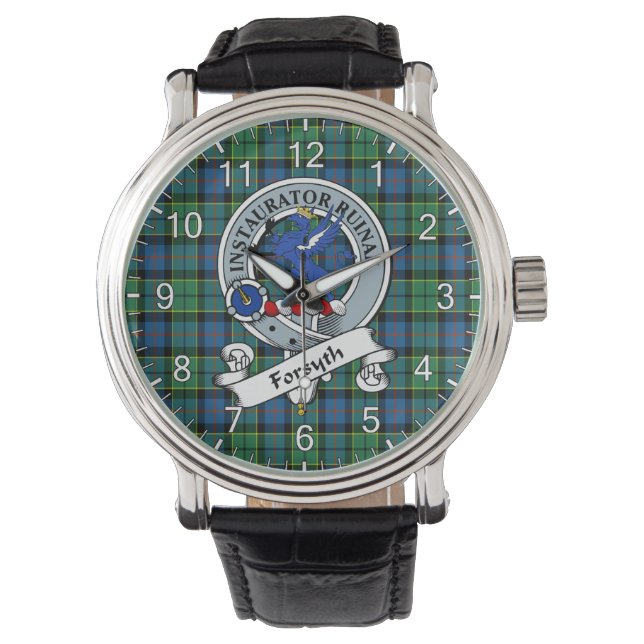 Montre Clan Classique Sans Temps Forsyth Ancien Badge Tar (devant)