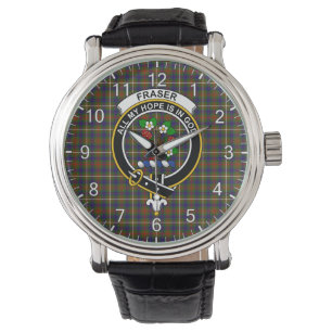 Montre Clan classique sans temps Fraser Chasse Tartan Bad