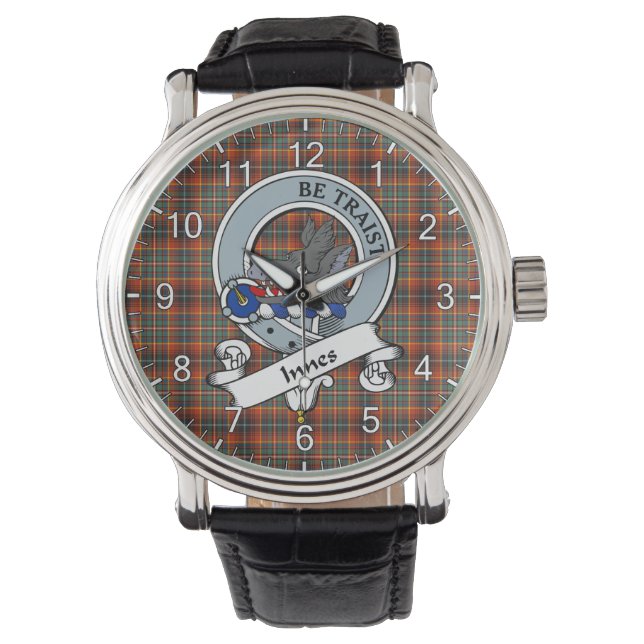 Montre Clan Classique Sans Temps Innes Ancien Badge Tarta (devant)