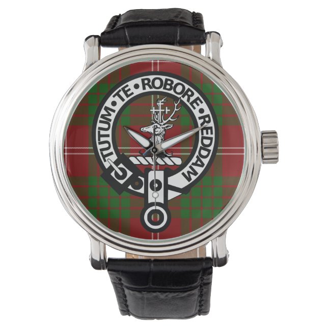 Montre Clan Crawford Crest Badge et Tartan Watch (devant)