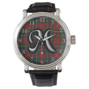 Montre Clan écossais MacLean M Monogram Tartan