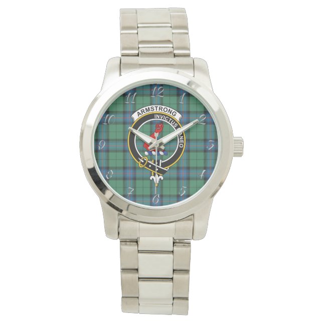 Montre Clan sans temps classique Armstrong Tartan Pla ant (devant)