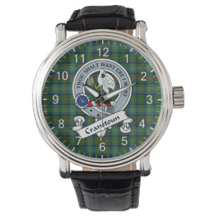 Montre Clan sans temps classique Cranstoun Badge Tartan W