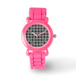 Montre Clan sans temps classique Douglas Grey Tartan Plai