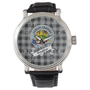 Montre Clan sans temps classique Douglas Gris Badge Tarta