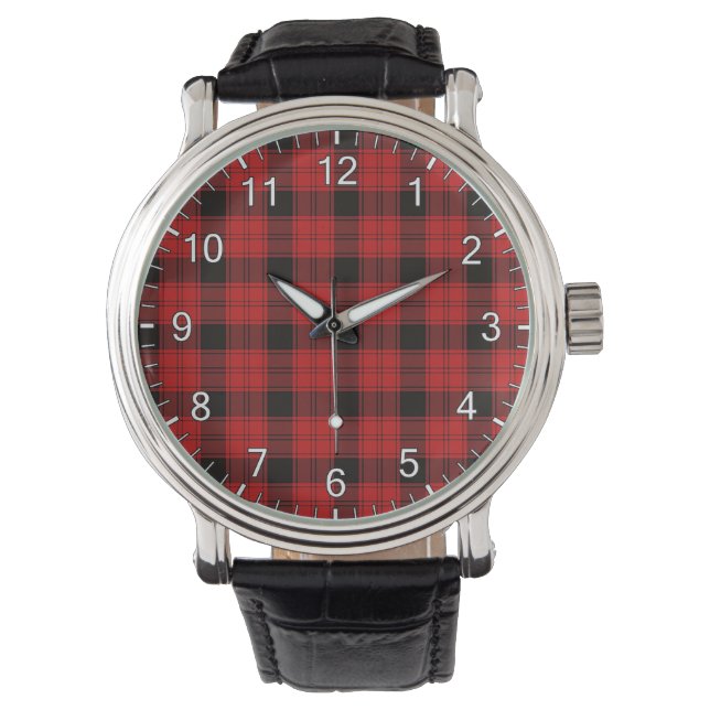 Montre Clan sans temps classique Ewing Tartan Plaid Cadea (devant)