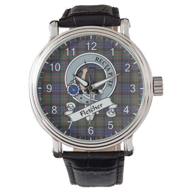 Montre Clan Sans Temps Classique Fletcher De Dunans Badge (devant)