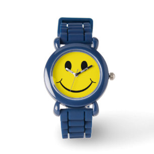 Montre Classic 70's Yellow Happy Face Wristwatch
