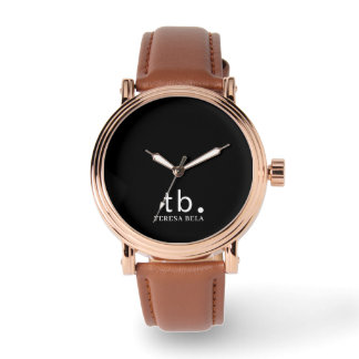 Montre Classic Monogram Elegant Minimal Black and White