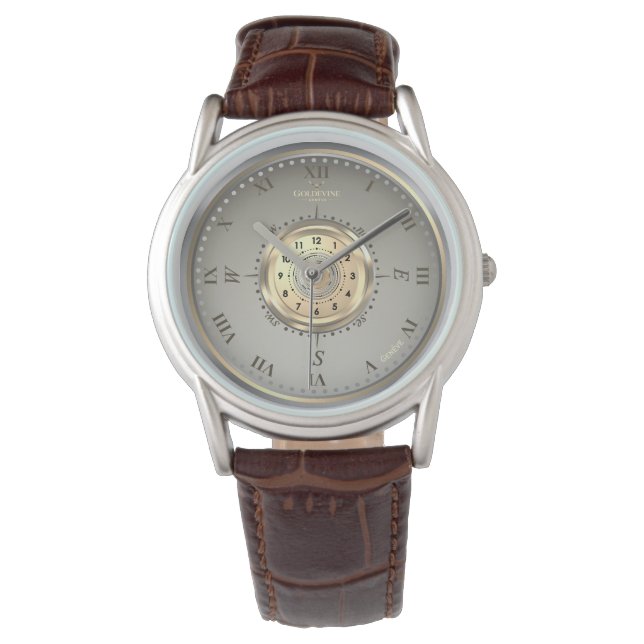 Montre Classic Nautical Two-Tone Leather Custom (devant)