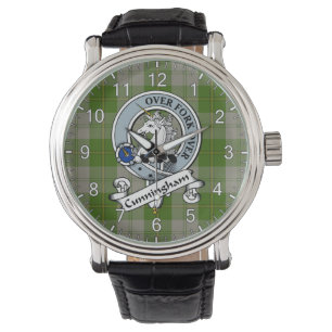 Montre Classic Timeless Clan Cunningham Robe Vert Badge