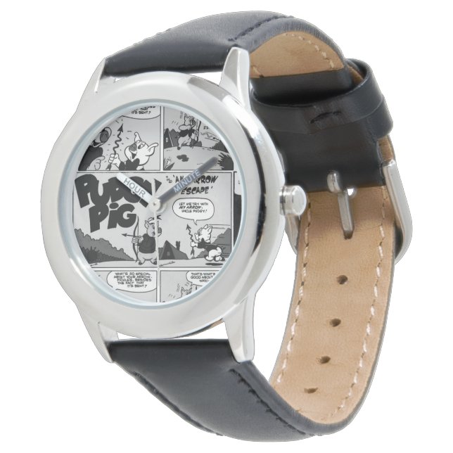 Montre classique de cochon poudé des années 1940 (Incliné)