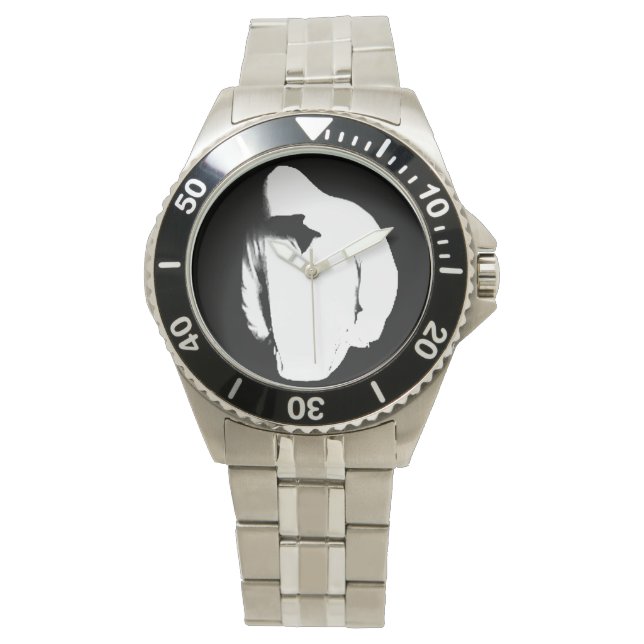 Montre classique en acier inoxydable (devant)